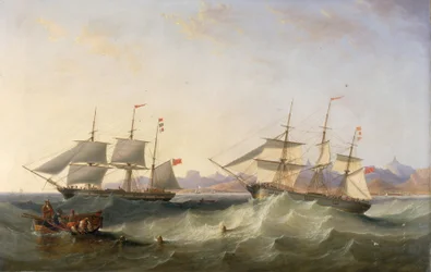 Clipper i wschodnioindiański opuszczający port